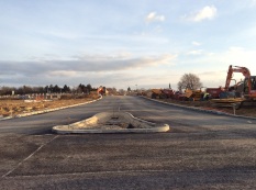 Looking south down the new bypass towards the Bromham Road/Deep Spinney roundabout